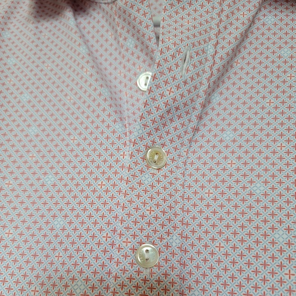 Peter Millar Crown Crafted Polo Shirt XL – Light pink Geometric Pattern - Picture 4 of 5